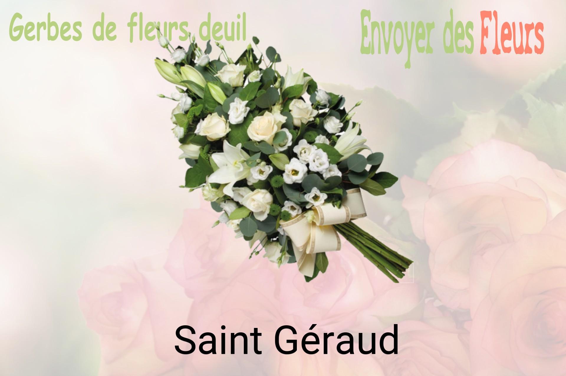 Gerbe de fleurs de deuil livrée à Saint-Géraud